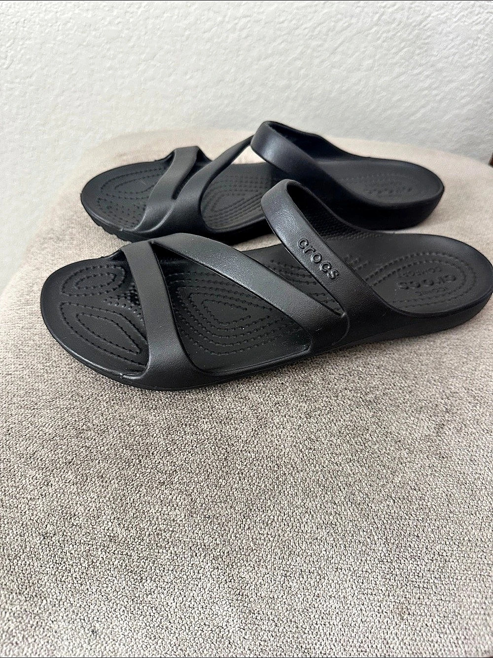 Crocs Tulum Open Toe Slide Black Sandals